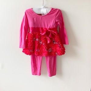 Boutique toddler outfit set pink